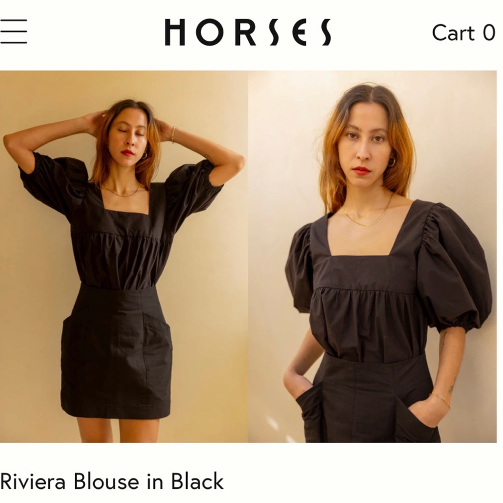 Horses Atelier Riviera blouse Black - size 2